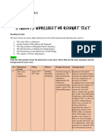 Reading Student Worksheet Recount