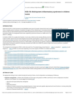 Coronavirus Disease 2019 (COVID-19) - Multisystem Inflammatory Syndrome in Children (MIS-C) Management and Outcome - UpToDate