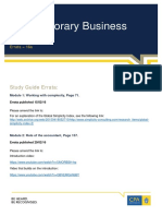 Contemporary Business Issues: Study Guide Errata