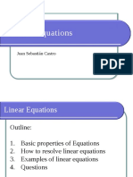 Linear Equations: Juan Sebastián Castro