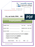 City and Guilds Employability Portfolio Template 2015 2016