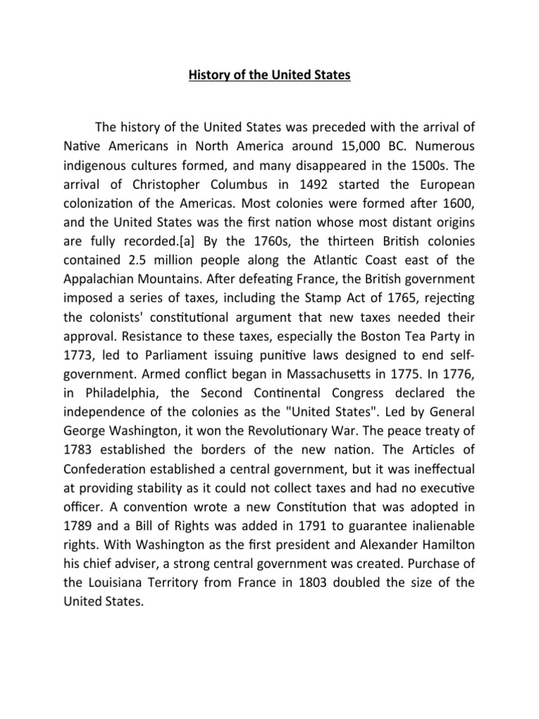 History of The United States | PDF | Southern United States ...