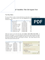 Two Categorical Variables The Chi Square Test