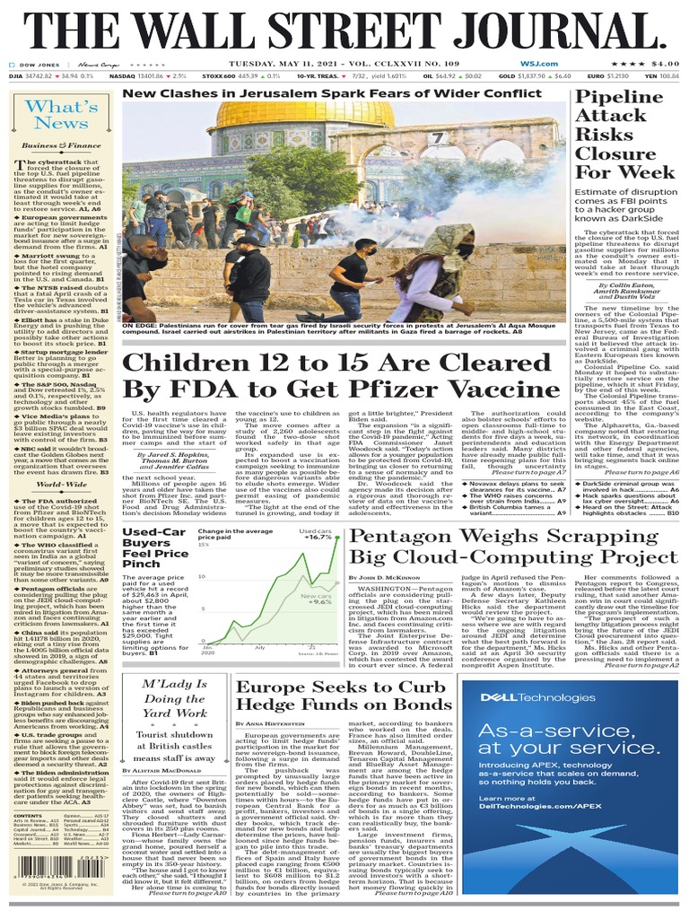 The Wall Street Journal May 11 2021 | PDF | Hedge Fund | Bonds (Finance)