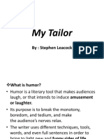 My Tailor by Stephen Leacock PPT Slides