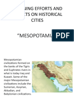 Planning Efforts and Impacts On Historical Cities: "Mesopotamia"