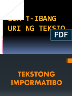 Iba'T-ibang Uri NG Teksto