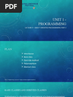 Lecture 9 - Object Oriented Programming - Part 3