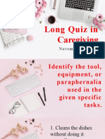 Long Quiz in Caregiving