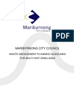 Maribyrnong City Council: Waste Management Planning Guidelines For Multi-Unit Dwellings