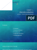 Lecture 6 - Procedural Programming