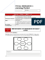 Learning Packet: Practical Research 1