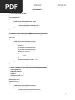 Assignment-1 1. Print 'Hello World' in Java.: Sybca-Div-2-Java Avani Joshi ROLL NO:-102