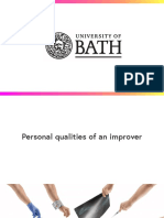 Qualities of An Improver-Uni of Bath