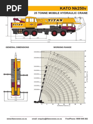 Kato 25ton | PDF | Crane (Machine) | Manufactured Goods