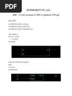 Experiment No:-1 (A) : AIM: - To Write A Program in VHDL To Implement XOR Gate