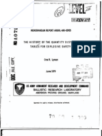 Lyman - History of The Quantity Distance Tables