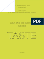 Law and The Senses Series: Taste