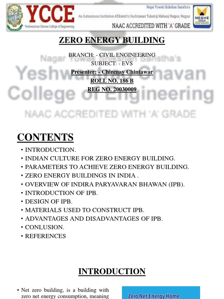Zero Energy Building YCCE | PDF | Renewable Energy | Building Engineering