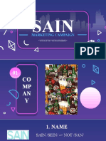 Sain Sain: Marketing Campaign Marketing Campaign
