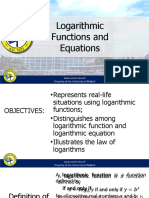 Logarithmic Functions and Equations 2