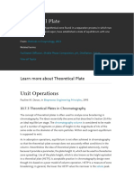 Theoretical Plate: Unit Operations