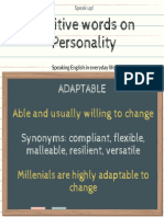Positive Words On Personality - CP Adaptable