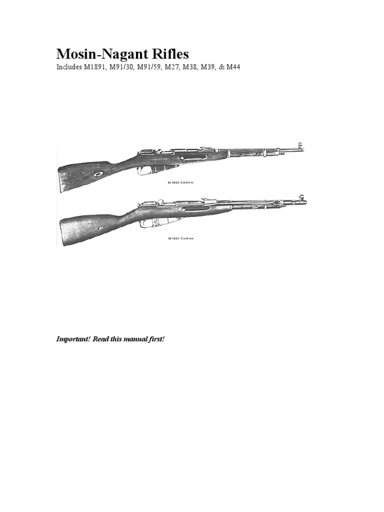 MosinNagant Rifle Manual & Safety Guide PDF Magazine (Firearms