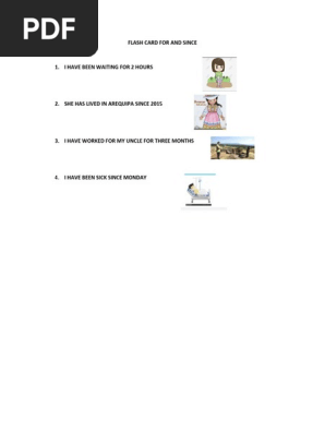 FLASH CARD FOR AND SINCE