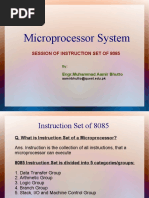 Microprocessor System: Session of Instruction Set of 8085