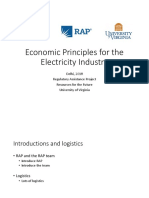 Economic Principles For The Electricity Industry