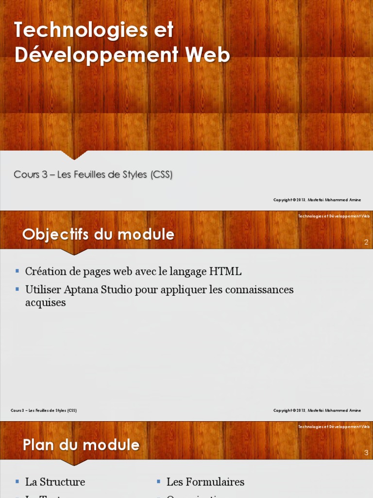 Cours 3 - Le Langage CSS | PDF | Programmation web | Police d'écriture