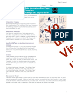 Unit 4 Lesson 4 Data Innovation One-Pager