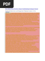 Download Basic Mobile Phones Hardware Repair Troubleshooting Techniques Tutorial by jayesh SN50765586 doc pdf