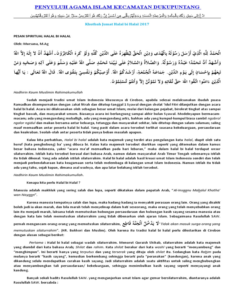 Dua Rakaat Dilakukan Dengan Istiqomah Lebih Baik Daripada 1000 Karomah Pdf