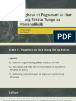 Pagkilala sa Iba’t ibang Uri ng Teksto