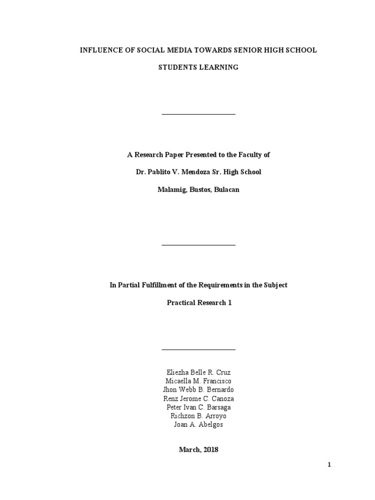 Social Media's Impact on High School Learning | PDF | Social Media ...