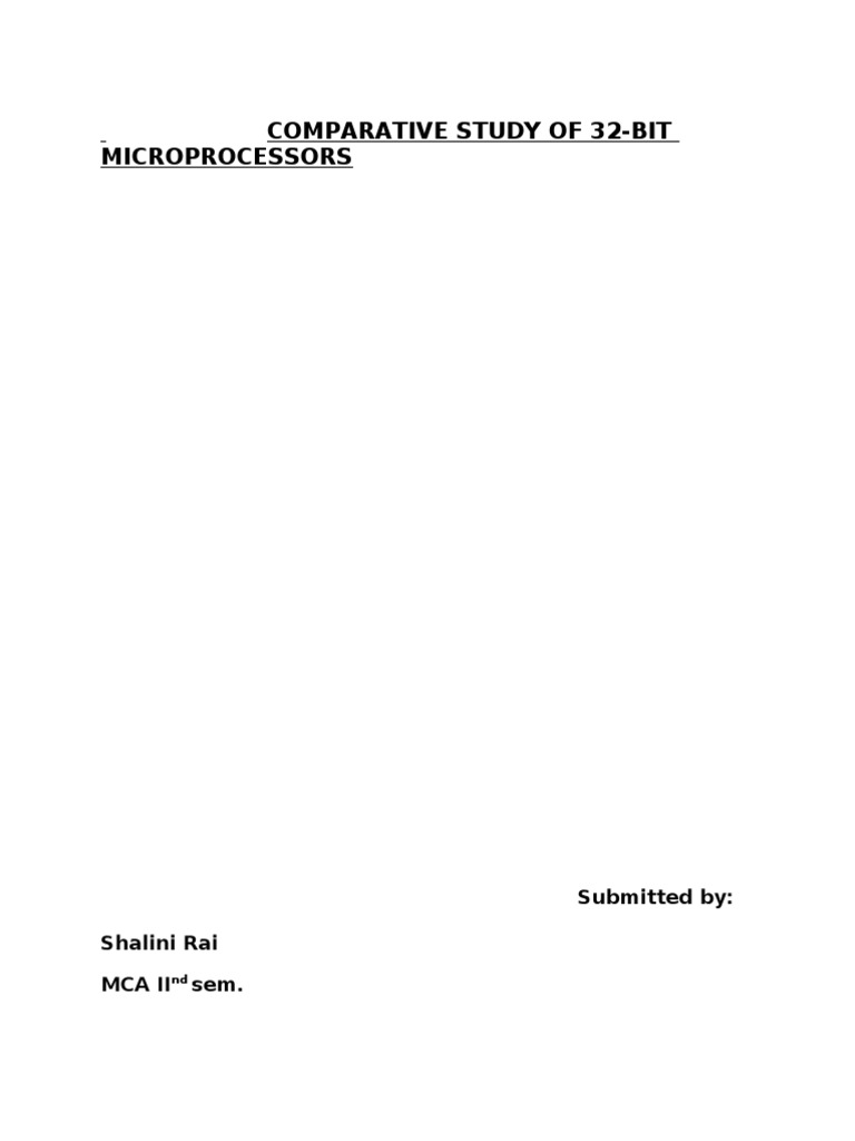 Comparative Study of 32 Bit Microprocessors | PDF | Cpu Cache | Central ...