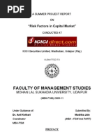Download Project Report on risk factors in capital market by Mudrika Jain SN50766175 doc pdf