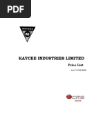 Kaycee Industries Limited: Price List