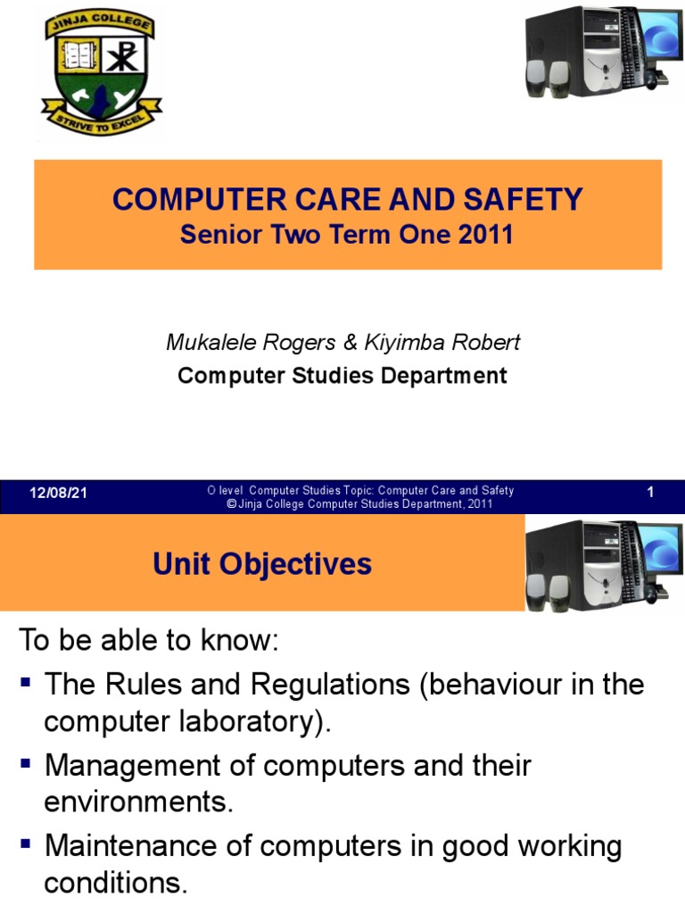 Computer Care and Safety