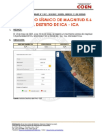 Reporte Preliminar #1337 - 12may2021 - Movimiento Sísmico de Magnitud 5.6 en El Distrito de Ica - Ica