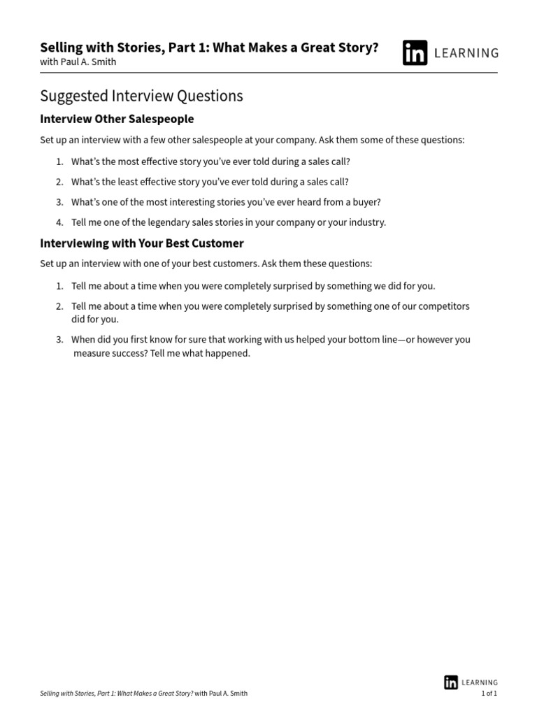 Suggested Interview Questions | PDF | Self-Improvement