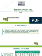 Encuesta Nacional de Hogares Sobre Consumo Tradicional de La Hoja de Coca 2019