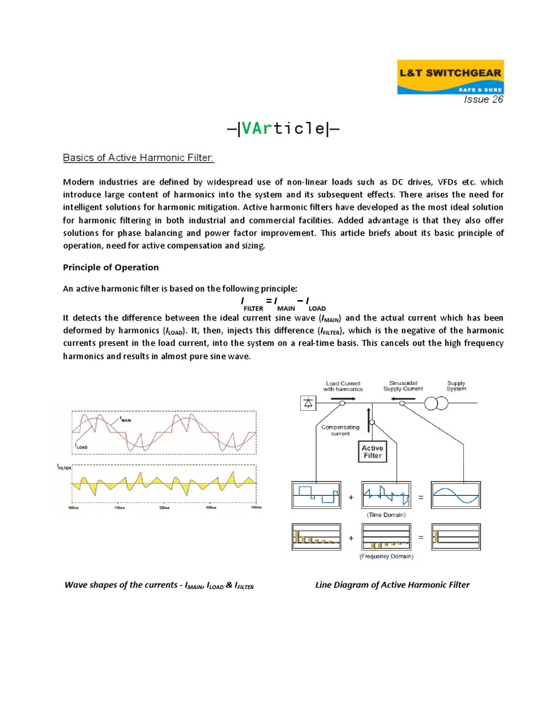 Active Harmonic Filter Basics PDF Signal Processing