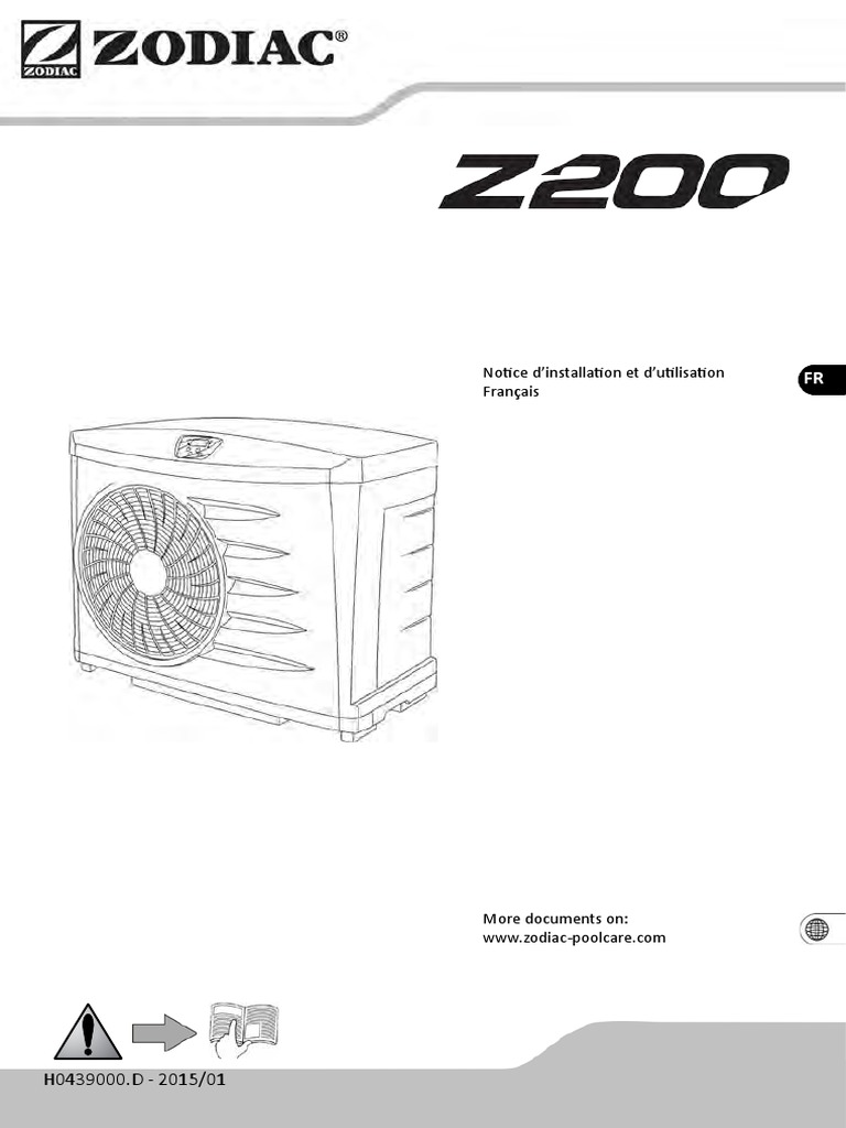 Notice Pompe A Chaleur z200 Zodiac PDF PDF Pompe à chaleur Pompe — free download