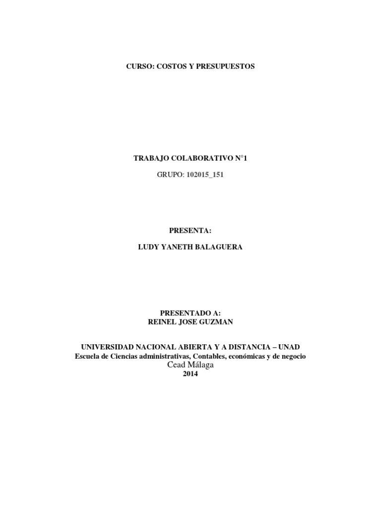Curso de Costos y Presupuestos | PDF | Costo | Contabilidad