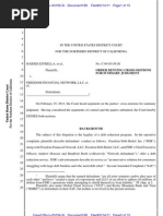 Download Estrella v Freedom Financial Network UCL MSJ by Northern District of California Blog SN50769522 doc pdf