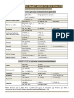 Estructurar ideas y párrafos con marcadores textuales