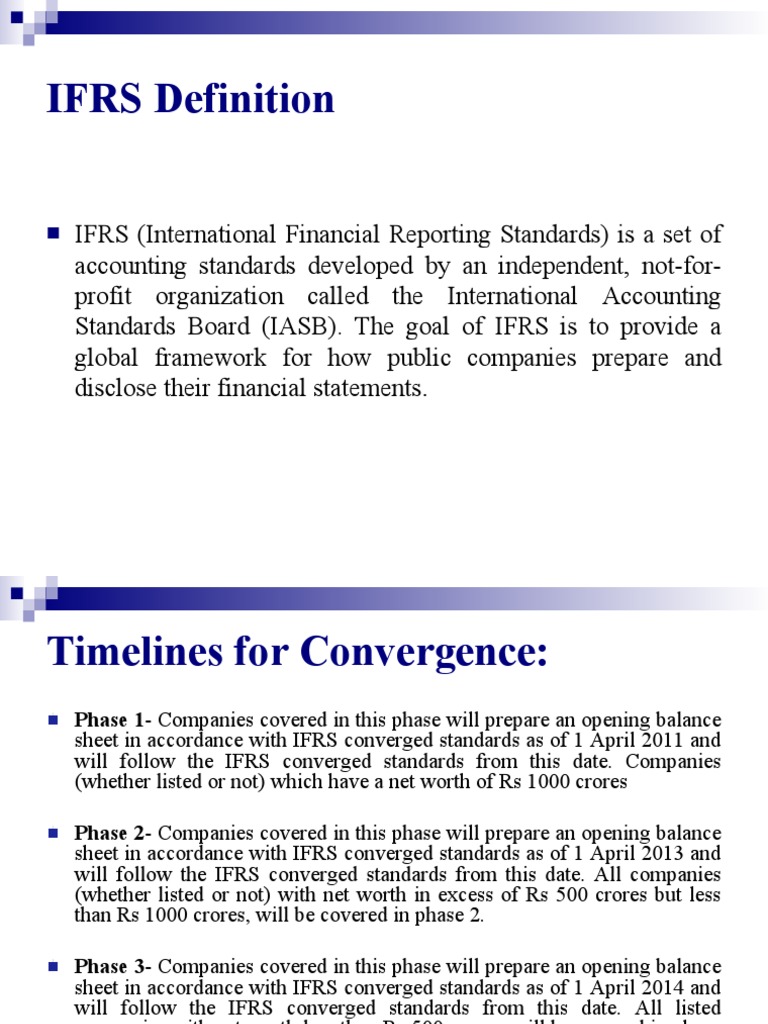 IFRS | PDF | International Financial Reporting Standards | Historical Cost